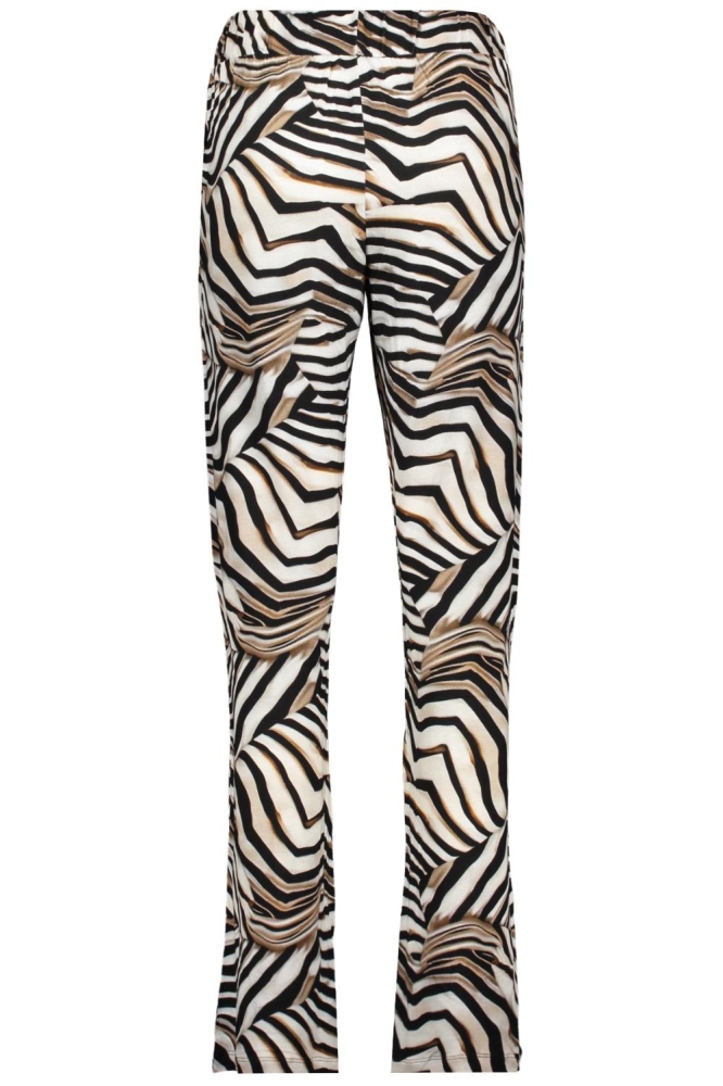 BRITT BROEK MET PATROON 51426 60 000010 OFF-WHITE/BLACK